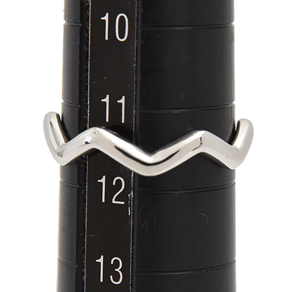 ティファニー 指輪 レディース ジグザグ リング 実測サイズ11.5号程度 ウェーブ プラチナ TIFFANY PT950 中古