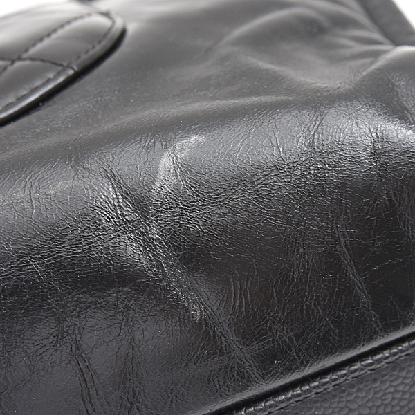 シャネル バッグ レディース ドーヴィル チェーントート ブラック CHANEL A93257 中古