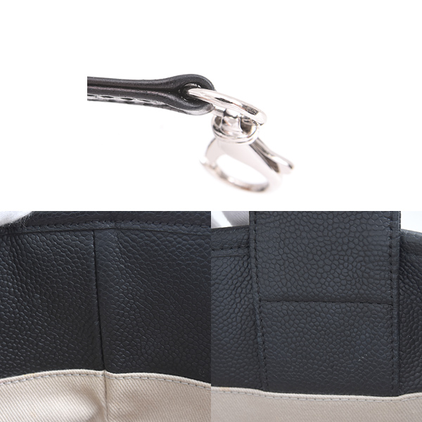 シャネル バッグ レディース ドーヴィル チェーントート ブラック CHANEL A93257 中古