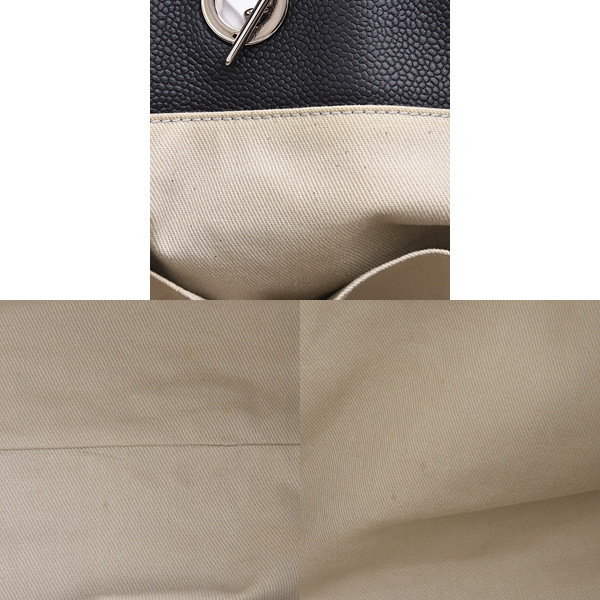 シャネル バッグ レディース ドーヴィル チェーントート ブラック CHANEL A93257 中古