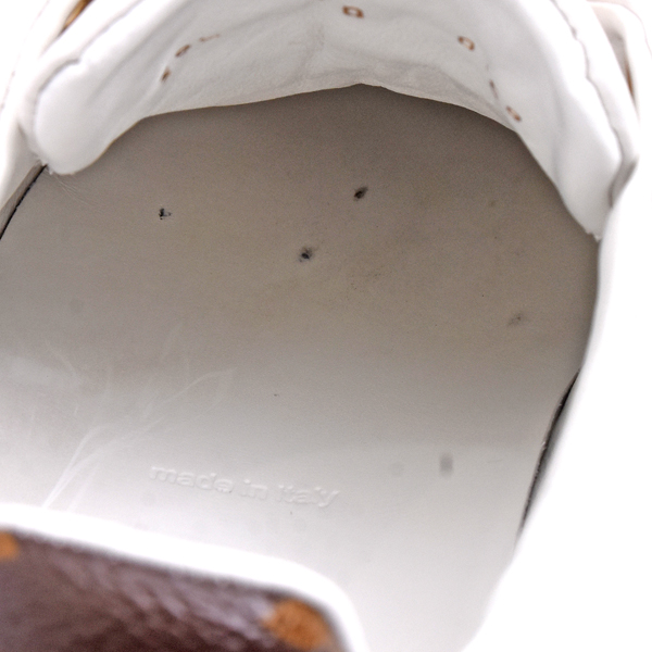 ルイヴィトン 靴 メンズ モノグラム タイムアウトライン スニーカー サイズ39 1/2 日本サイズ25.5cm ホワイト Louis Vuitton 1A9HBX 中古