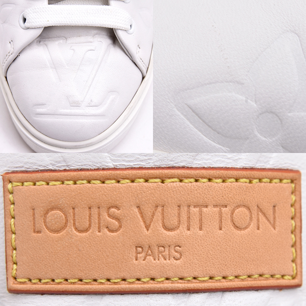 ルイヴィトン 靴 メンズ モノグラム タイムアウトライン スニーカー サイズ39 1/2 日本サイズ25.5cm ホワイト Louis Vuitton 1A9HBX 中古