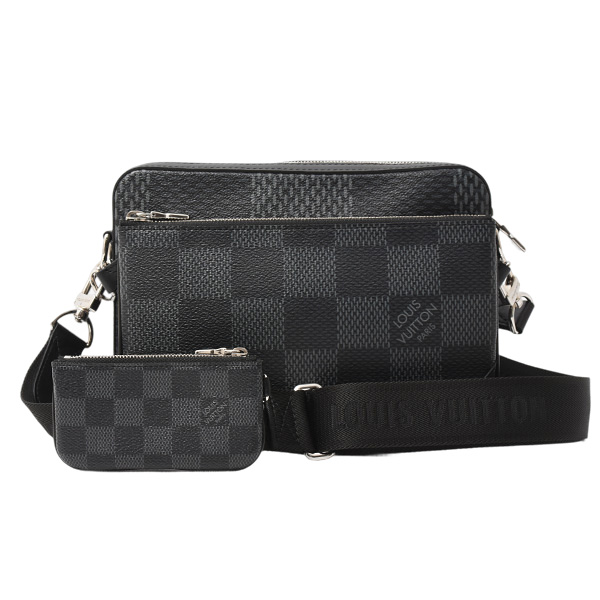 ルイヴィトン バッグ メンズ ダミエグラフィット3D トリオメッセンジャー ショルダーバッグ Louis Vuitton N50017 中古
