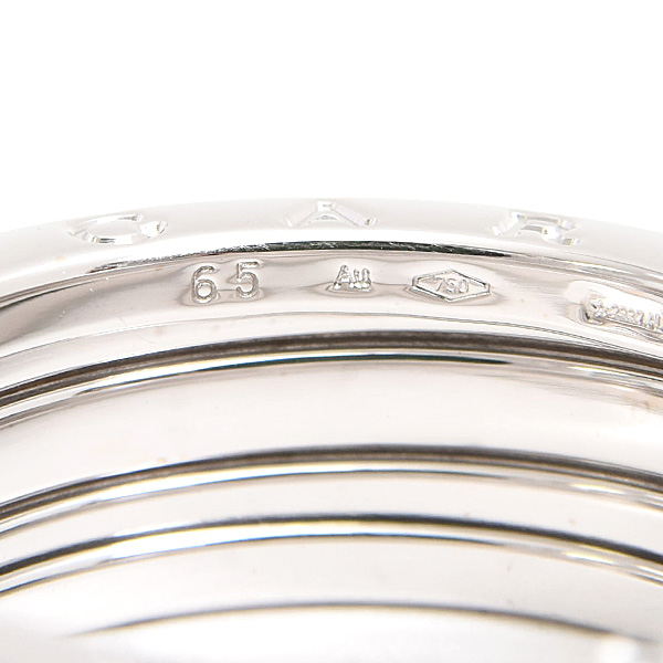 ブルガリ 指輪 メンズ ビーゼロワン B-ZERO1 リング 65号 実寸24号 ホワイトゴールド 750WG BVLGARI 中古