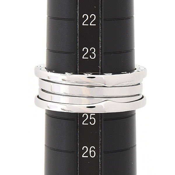 ブルガリ 指輪 メンズ ビーゼロワン B-ZERO1 リング 65号 実寸24号 ホワイトゴールド 750WG BVLGARI 中古