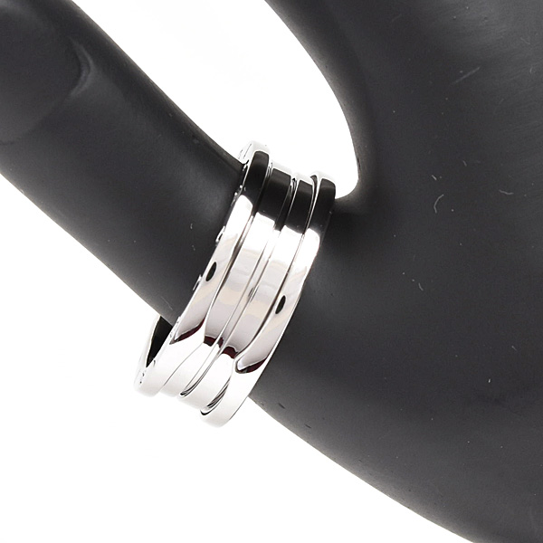 ブルガリ 指輪 メンズ ビーゼロワン B-ZERO1 リング 65号 実寸24号 ホワイトゴールド 750WG BVLGARI 中古