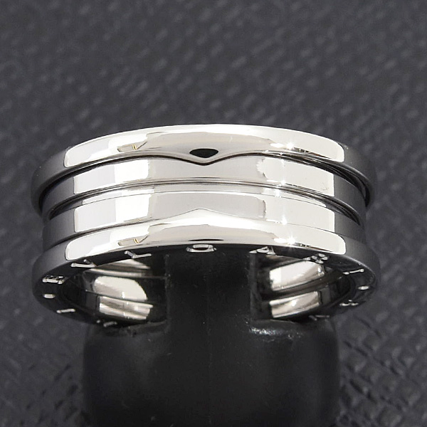 ブルガリ 指輪 メンズ ビーゼロワン B-ZERO1 リング 65号 実寸24号 ホワイトゴールド 750WG BVLGARI 中古