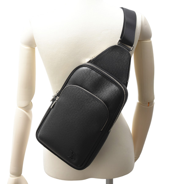 ルイヴィトン バッグ メンズ タイガ アヴェニュー スリングバッグ ボディバッグ ノワール Louis Vuitton M30863 中古