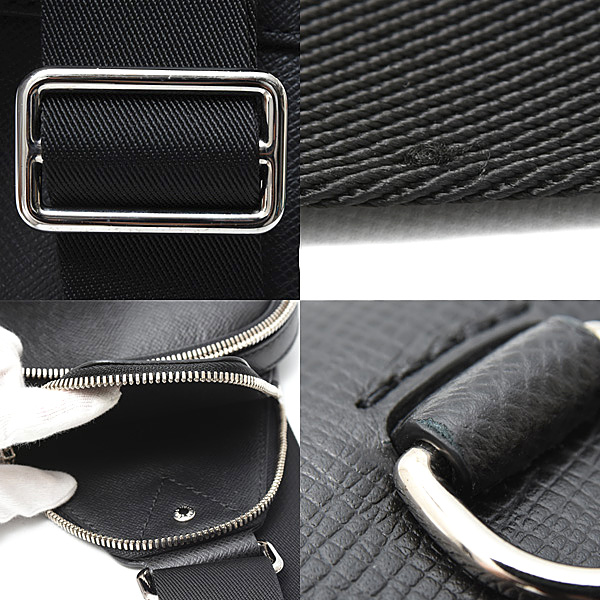 ルイヴィトン バッグ メンズ タイガ アヴェニュー スリングバッグ ボディバッグ ノワール Louis Vuitton M30863 中古