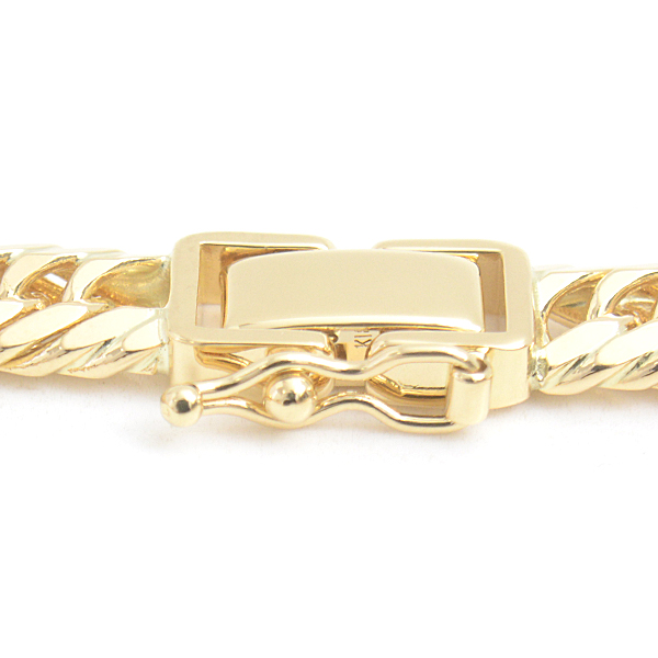 喜平 ブレスレット K18 8面カット トリプル 20g 18cm 造幣局検定刻印入 メンズ レディース チェーン イエローゴールド YG 中古