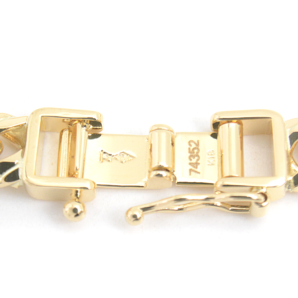 喜平 ブレスレット K18 8面カット トリプル 20g 18cm 造幣局検定刻印入 メンズ レディース チェーン イエローゴールド YG 中古