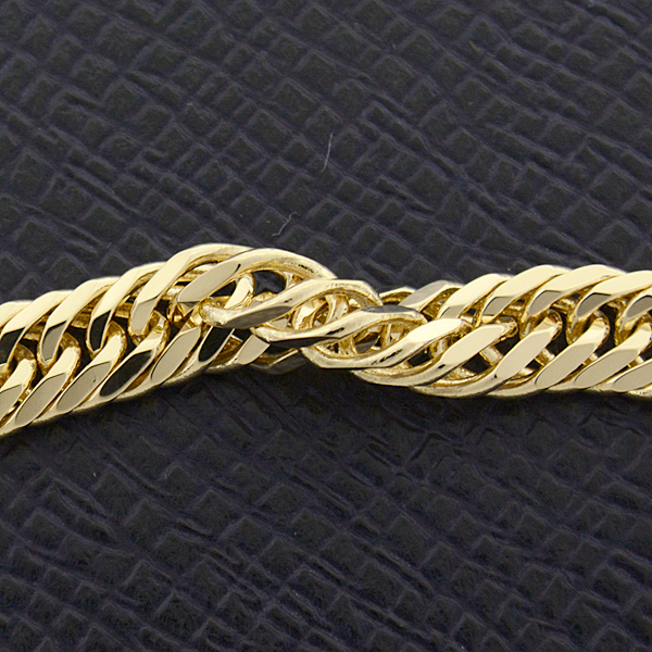 喜平 ブレスレット K18 8面カット トリプル 20g 18cm 造幣局検定刻印入 メンズ レディース チェーン イエローゴールド YG 中古