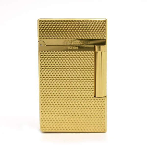 エステーデュポン ローラガスライター ライン2 ダイヤモンドヘッド メンテナンス済み ゴールド S.T.Dupont 中古