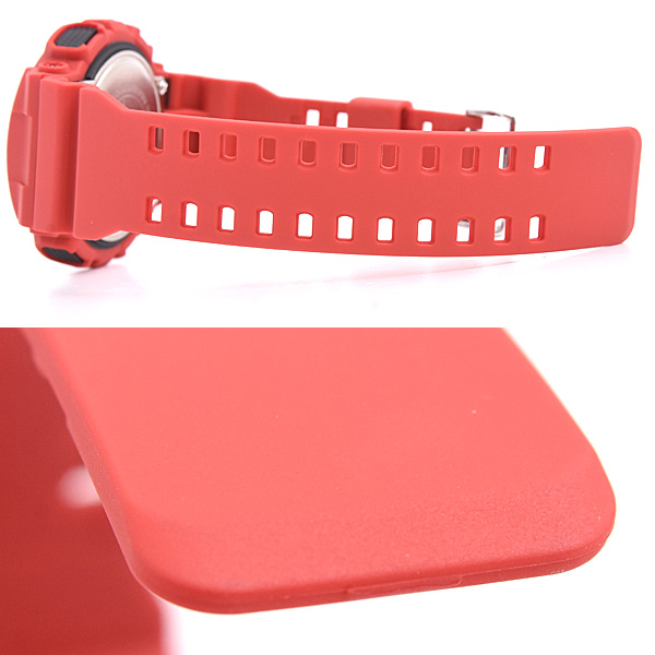 カシオ 時計 メンズ G-SHOCK 電池式 デジアナ文字盤 レッド SS ラバー カーボン 樹脂 Gショック 腕時計 CASIO GA-100B-4AER 中古