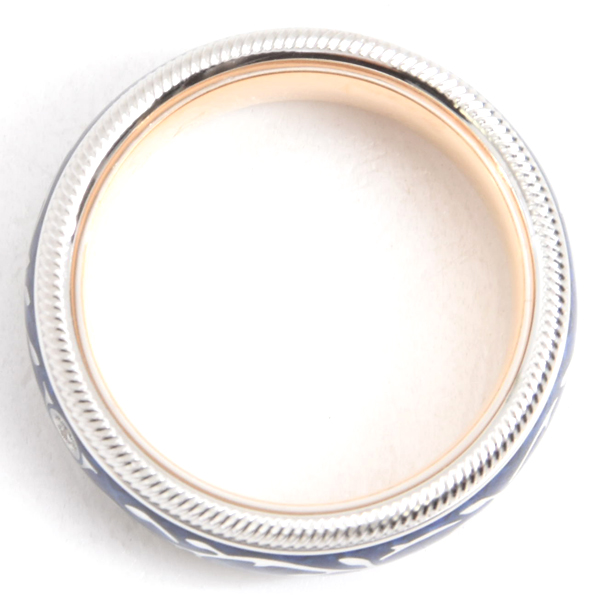 ウェレンドルフ ミキモト 指輪 レディース フォーゲットミーノット エマイユ 1Pダイヤ リング 53.5号 ゴールド Wellendorff 750WG 中古