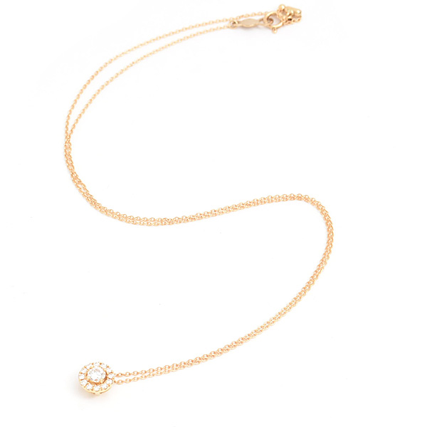 フォーエバーマーク ネックレス レディース センターオブマイユニバース ダイヤ D0.19ct イエローゴールド K18 FOREVERMARK 中古