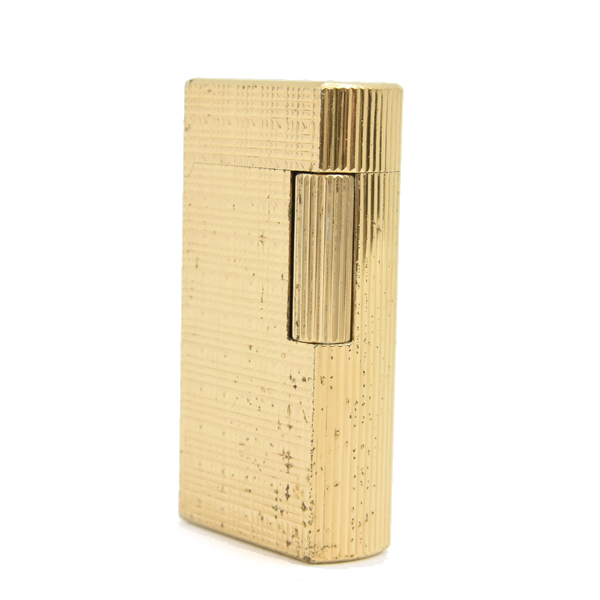 ダンヒル ローラーガスライター ダンヒル70 格子デザイン ゴールド メンテナンス済み dunhill 中古