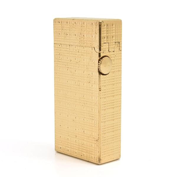 ダンヒル ローラーガスライター ダンヒル70 格子デザイン ゴールド メンテナンス済み dunhill 中古