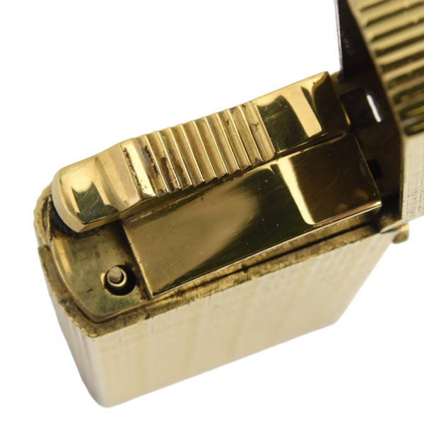 ダンヒル ローラーガスライター ダンヒル70 格子デザイン ゴールド メンテナンス済み dunhill 中古