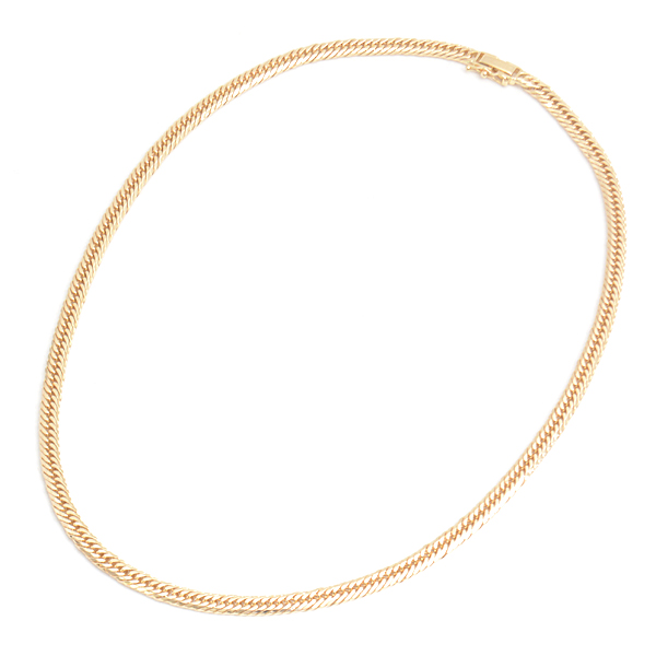 喜平 ネックレス K18 8面カット トリプル 25g 45cm 造幣局検定刻印入 メンズ レディース チェーン イエローゴールド YG 中古