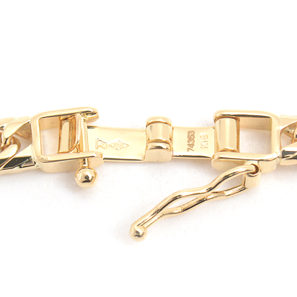 喜平 ネックレス K18 8面カット トリプル 25g 45cm 造幣局検定刻印入 メンズ レディース チェーン イエローゴールド YG 中古