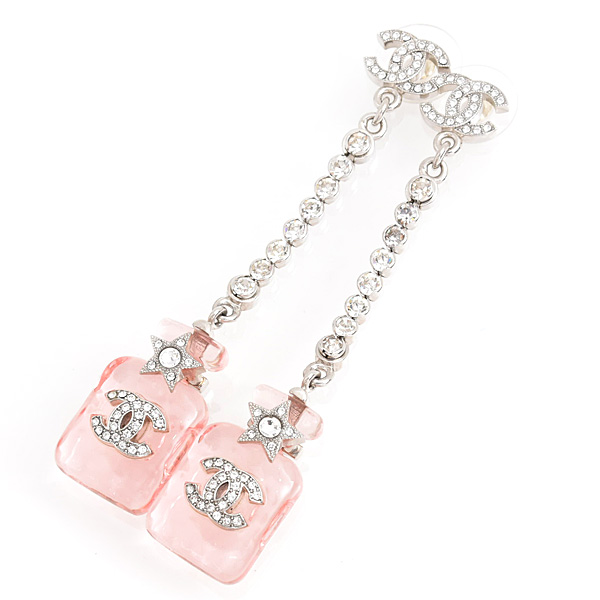 シャネル ピアス レディース パフューム ボトル ラインストーン B23S ピンク CHANEL 中古