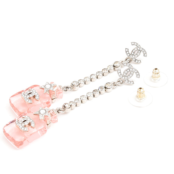 シャネル ピアス レディース パフューム ボトル ラインストーン B23S ピンク CHANEL 中古