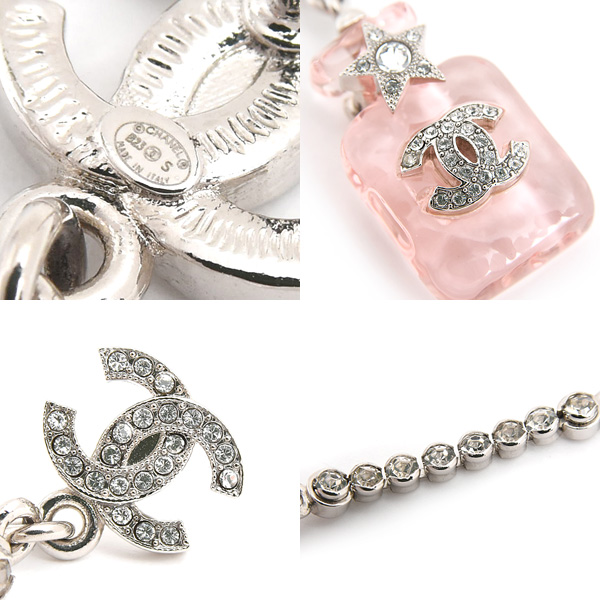 シャネル ピアス レディース パフューム ボトル ラインストーン B23S ピンク CHANEL 中古