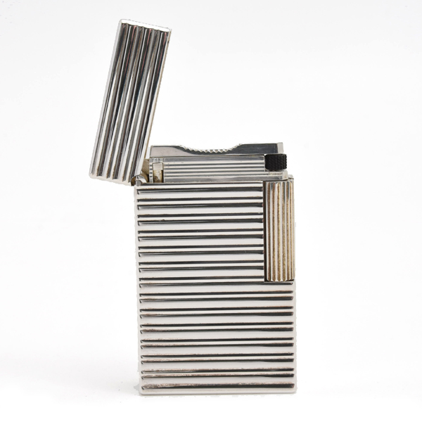 エステーデュポン ローラガスライター ライン1 ポーダーデザイン メンテナンス済 シルバー S.T.Dupont 中古