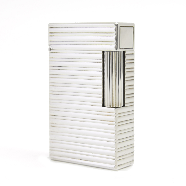 エステーデュポン ローラガスライター ライン1 ポーダーデザイン メンテナンス済 シルバー S.T.Dupont 中古