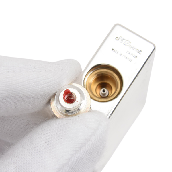 エステーデュポン ローラガスライター ライン1 ポーダーデザイン メンテナンス済 シルバー S.T.Dupont 中古