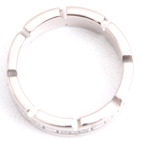 カルティエ 指輪 レディース タンクフランセーズ ダイヤモンド リング 51号 ホワイトゴールド Cartier 750WG 中古