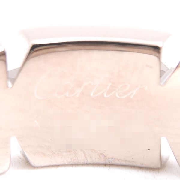 カルティエ 指輪 レディース タンクフランセーズ ダイヤモンド リング 51号 ホワイトゴールド Cartier 750WG 中古