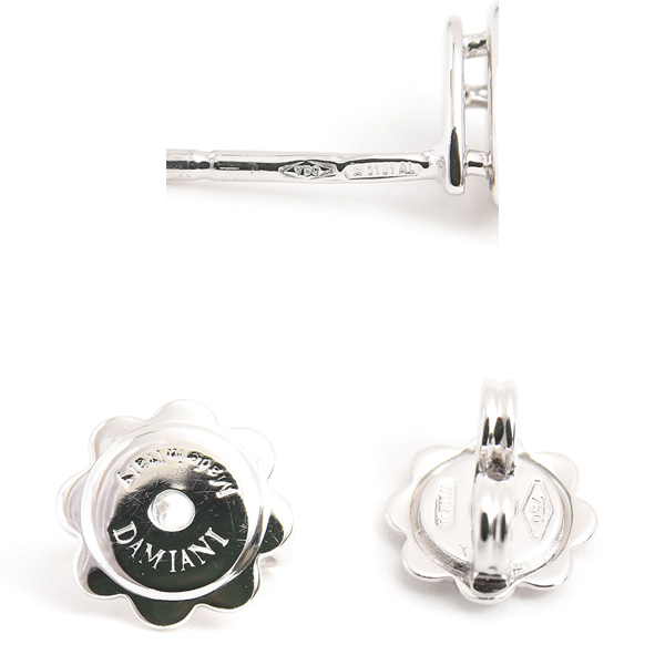 ダミアーニ ピアス レディース ミヌー ダイヤ ペアシェイプ 片耳 ホワイトゴールド 750WG DAMIANI 中古