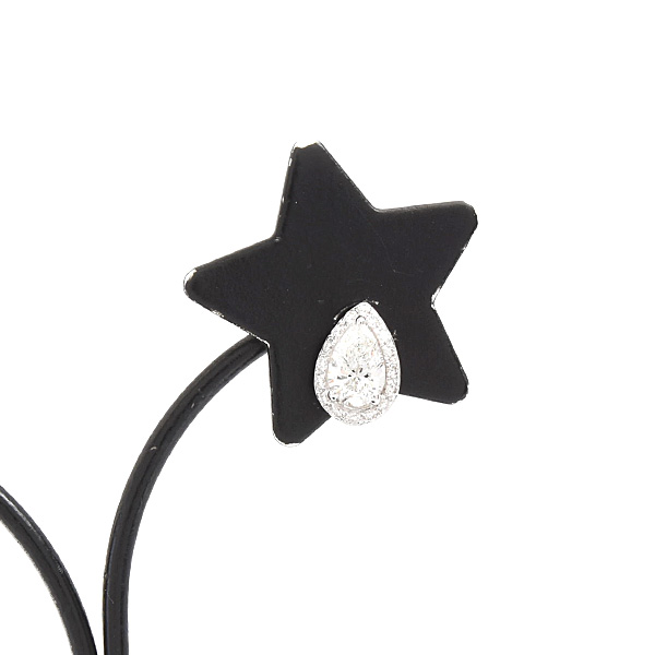 ダミアーニ ピアス レディース ミヌー ダイヤ ペアシェイプ 片耳 ホワイトゴールド 750WG DAMIANI 中古