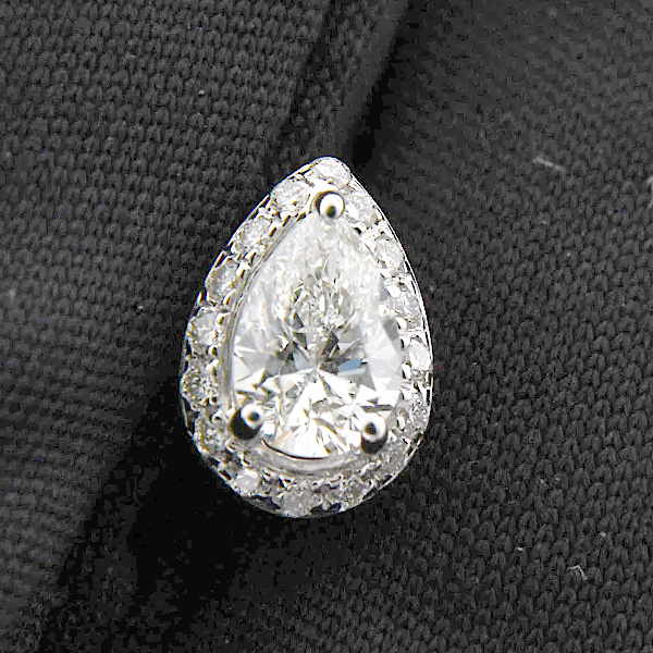 ダミアーニ ピアス レディース ミヌー ダイヤ ペアシェイプ 片耳 ホワイトゴールド 750WG DAMIANI 中古