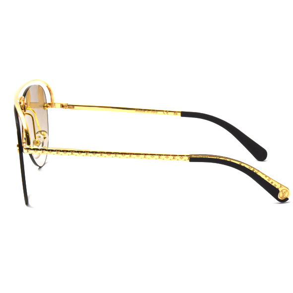 ルイヴィトン サングラス メンズ レディース グリース ゴールド クリアブラウンレンズ Louis Vuitton Z1366E 中古