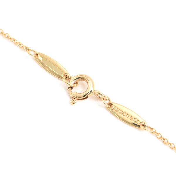 ティファニー ネックレス レディース バイザヤード 1Pダイヤ ネックレス D0.2ct G-VVS2-3Ex ゴールド TIFFANY 750YG 中古