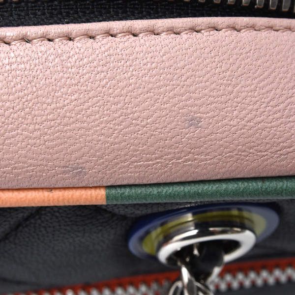 シャネル バッグ レディース マトラッセ チェーンショルダーバッグ 23番台 ラムスキン ブラック×マルチカラー CHANEL 中古