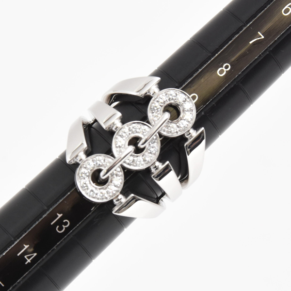 ブルガリ 指輪 レディース アストラーレチェルキ ダイヤ リング 10.5号 ホワイトゴールド BVLGARI 750WG 中古