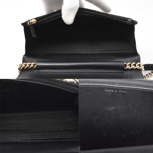 シャネル バッグ レディース ボーイシャネル チェーンウォレット マトラッセ キャビアスキン ブラック CHANEL 中古