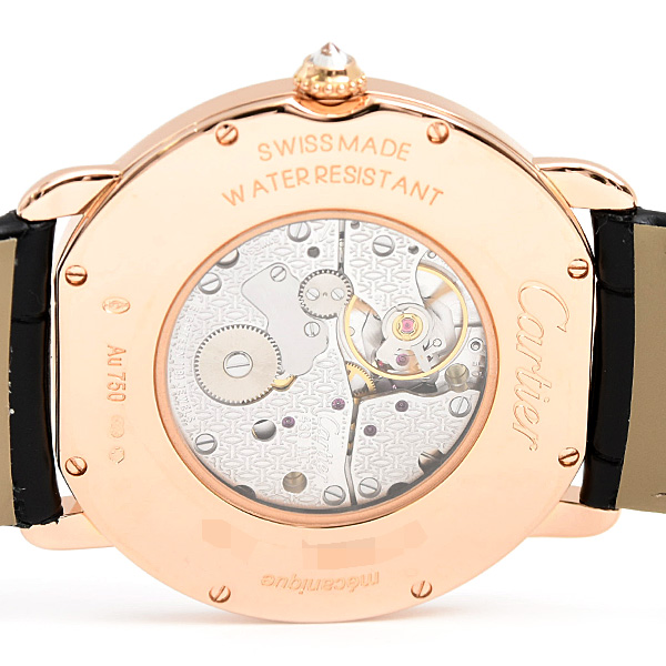 カルティエ 時計 メンズ レディース ロンド ルイ カルティエ LM 純正ダイヤベゼル 手巻 シルバー文字盤 750PG ピンクゴールド Cartier WR000651 中古