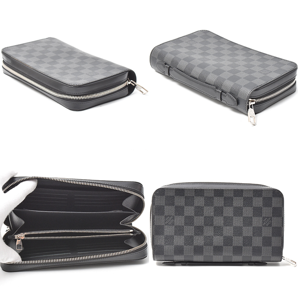 ルイヴィトン 財布 メンズ ダミエグラフィット ジッピーXL ジッピーウォレット 長財布 Louis Vuitton N41503 中古