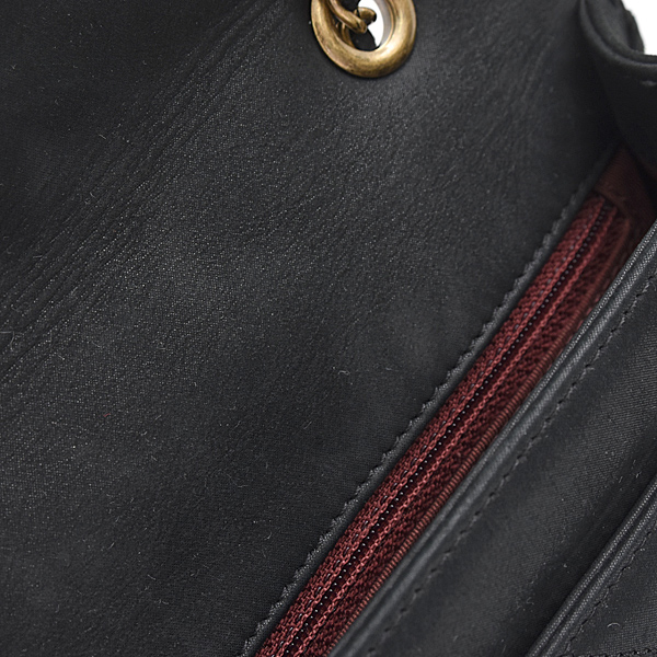 シャネル バッグ レディース マトラッセ チェーンショルダー 編み込み ベルベットカーフ ブラック CHANEL 中古