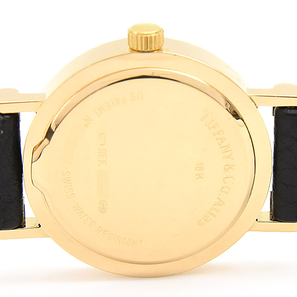 ティファニー 時計 レディース アトラス 電池式 イエローゴールド 18K TIFFANY D288.753 中古