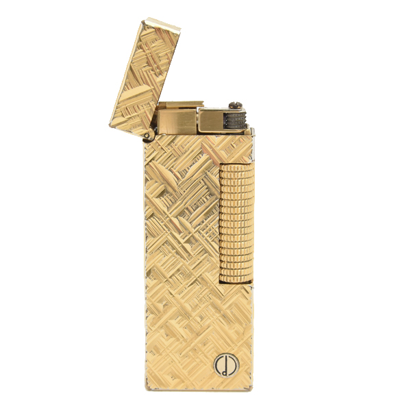 ダンヒル ローラーガスライター モザイクカット ゴールド メンテナンス済み dunhill 中古