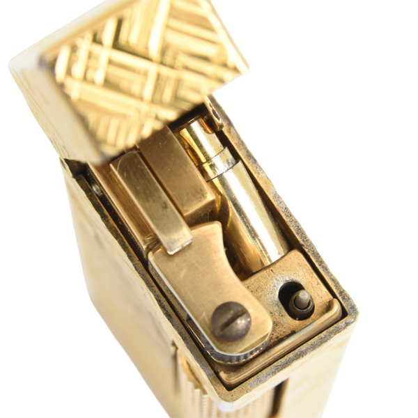 ダンヒル ローラーガスライター モザイクカット ゴールド メンテナンス済み dunhill 中古