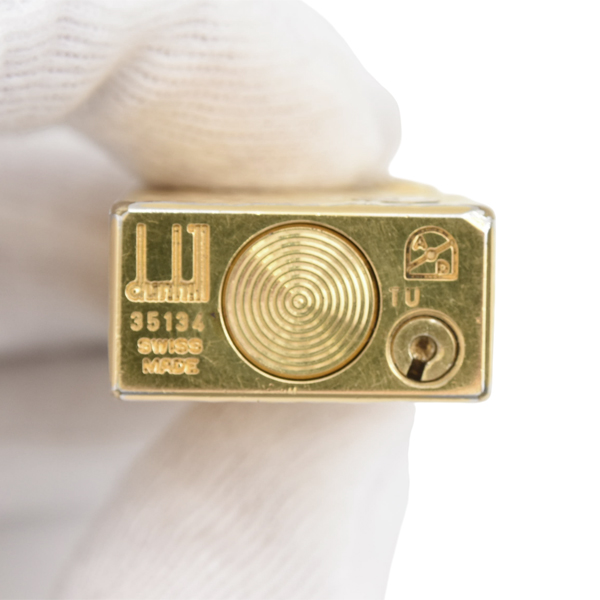 ダンヒル ローラーガスライター モザイクカット ゴールド メンテナンス済み dunhill 中古