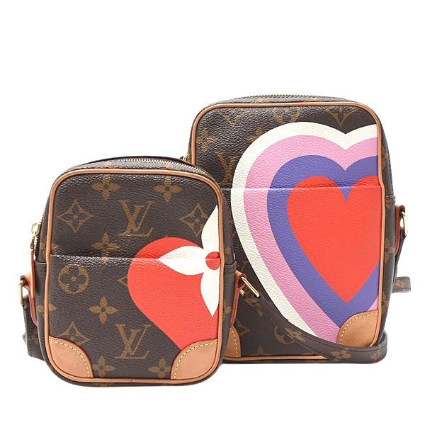 ルイヴィトン バッグ レディース ゲームオンモノグラム パナムセット ショルダーバッグ ハート 2個セット Louis Vuitton M57540 中古
