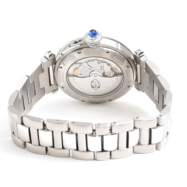 カルティエ 時計 メンズ パシャ グリッド 38mm 自動巻 シルバー文字盤 ステンレス Cartier W31040H3 中古